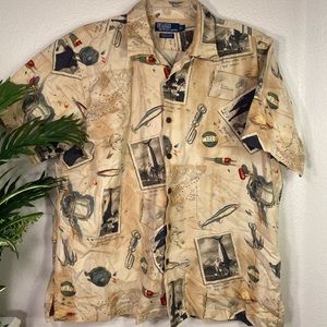 Vintage camp polo by ralph lauren fishing shirt